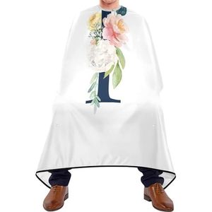 Salon Cape Bloem Alfabet Monogram Rose Goud Brief Kapper Schort Gepersonaliseerde Kappers Jurk Professionele Kappers Voor Haar Knippen Styling Kapper