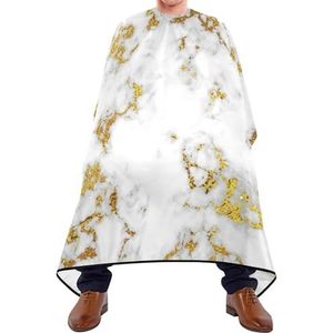 Kappersschort wit marmer abstracte kunst met gouden glitter textuur kapperscape gepersonaliseerde haarknipcape professionele kapper kapper cape voor kleuren kinderen vrouwen