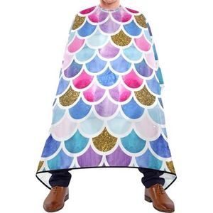 Kappersschort Kleurrijke Marokkaanse Tegels Geometrische Vormen Aquarellen Waterdichte Kapperscape Professionele Kapsalon Cape Voor Volwassenen Kappers