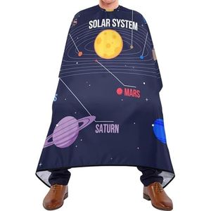 Kappersjurk Galaxy Ruimte Naadloze Kleurrijke Planeten Sterren Kometen Op Zwarte Kapper Cape Unisex Kappers Salon Cape Gepersonaliseerde Kappers Cape Voor Kapper Kleuring Styling