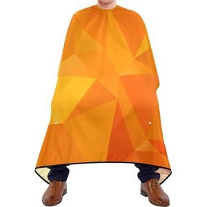 Salon Cape Kleurrijke Mozaïek Oranje Gradiënt Driehoeken Geometrische Vormen Haar Snijden Schort Unisex Schort Professionele Kappers Jurk Voor Haar Snijden Familie Knippen