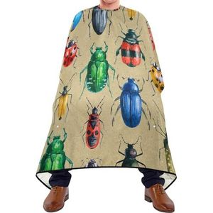Kapper Kapsel Cape Vintage Retro Stijl Multicolor Insecten Op Bruin Kappers Schort Antistatische Kapsel Cape Waterdichte Schort Voor Haar Snijden Kinderen Kapper