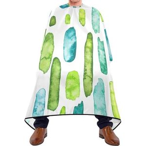 Salon Cape Abstract Naadloos Patroon Met Aquarel Blauwe En Groene Spatten Haar Snijden Schort Professionele Kapper Cape Doek Antistatische Kappers Schort Voor Mannen Vrouwen Haar Knippen