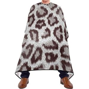 Kapper Cape Echte Luipaard Huid Textuur Grijs Bruin Dier Print Naadloze Patroon Salon Cape Waterdichte Schort Unisex Kappers Jurk Voor Kleuring Styling Kapsel