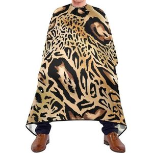 Kapper Schort Naadloze Bruin Luipaard Huid Dierlijke Textuur Kapper Kapper Cape Unisex Schort Antistatische Styling Capes Voor Kinderen Kapper