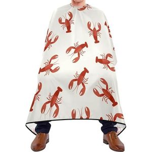 Kapper Kapsel Cape Naadloze Rode Rivierkreeften Rode Kreeften Kapper Schort Cape Vlekbestendig Kappers Cape Professionele Salon Jassen Voor Kapper Kappers Kids