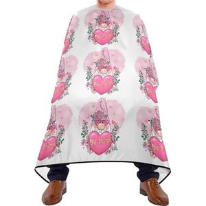 Salon Cape Love Be Mine Roze Kabouter Met Roze Hart Bloemen En Bladeren Haar Snijden Schort Professionele Salon Jassen Professionele Kappers Cape Voor Kinderen Styling Haar Knippen
