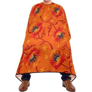 Kapper Cape Naadloze Rode Bloemen Kapper Schort Cape Professionele Kappers Jurk Verstelbare Kappers Schort Voor Kapper Mannen Vrouwen