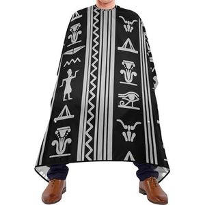 Kapper Schort Egyptische Oog Van Horus Piramide Wing Zwart Wit Kapper Schort Cape Antistatische Haar Snijden Cape Professionele Styling Capes Voor Mannen Styling Vrouwen