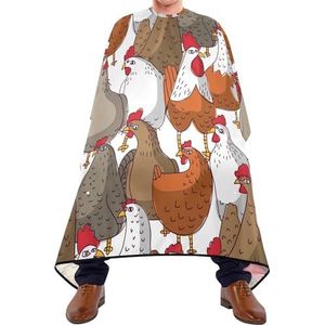 Salon Cape Vogels Bruin Wit Oranje Kippen Naadloze Textuur Patroon Haar Snijden Schort Waterdicht Kapsel Cape Vlekbestendig Kappers Salon Cape Voor Snijden Styling Kappers
