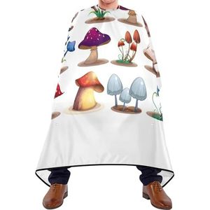Kapper Kapsel Cape Kleurrijke Verschillende Paddestoelen Op Witte Kapper Schort Professionele Schort Professionele Kappers Cape Voor Mannen Vrouwen Kapper
