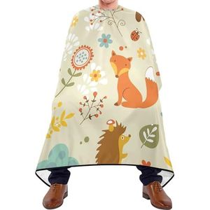 Kappersjurk Kinderachtige Beer Vossen Herten Bloemen Bomen Kapper Kapper Kapsel Cape Professionele Kapsel Schort Jurk Antistatische Kapsel Cape Voor Mannen Salon Familie