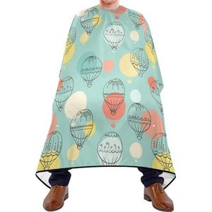 Kappersschort Doodle Ballon Kleurrijke Naadloze Patroon Kapper Schort Antistatische Kappers Salon Cape Waterdichte Kapsel Cape Voor Mannen Snijden Kleur