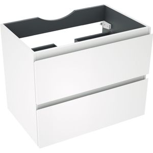 Linie Lado zwevende wastafelonderkast 70 x 46 cm mat wit 2 lades