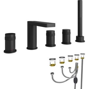 Blaufoss - Sonic - Badrandkraan - Mat Zwart - 5-gats met Douchekop