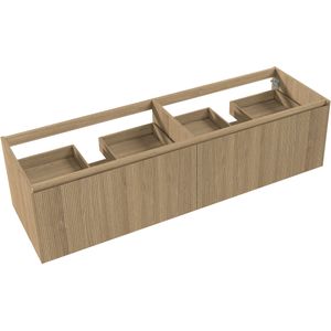 Balmani Fila zwevende wastafelonderkast 180 x 55 cm fineer naturel eiken 4 lades