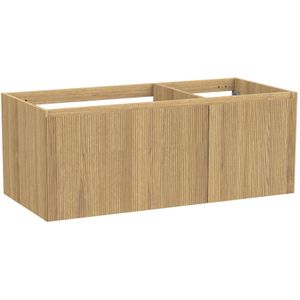 Balmani Fila zwevende wastafelonderkast 120 x 55 cm asymmetrisch links fineer natuur eik 4 lades