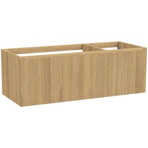 Balmani Fila zwevende wastafelonderkast 135 x 55 cm asymmetrisch links fineer naturel eiken 4 lades