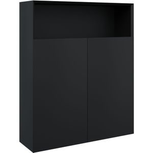 Balmani Idra zwevende badkamerkast mat zwart 100 x 30 x 120 cm