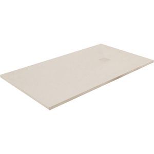 Balmani Impress douchebak 160 x 90 cm composiet mat beige rock structuur