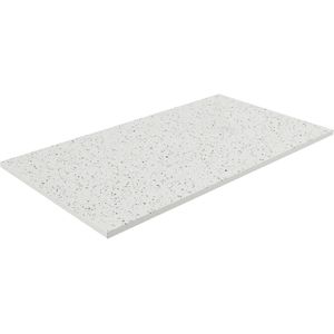 Balmani Impress douchebak 160 x 90 cm composietmarmer mat wit/zwart terrazzo rock structuur