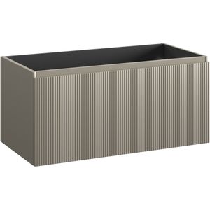 Storke Ribs zwevende wastafelonderkast 105 x 52 cm zijdegrijs 2 lades