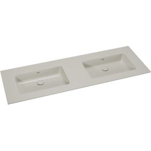 Storke - Diva - Dubbele Wastafel - Mat Zijdegrijs - 150 x 52 cm