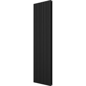 Vipera Mares dubbele handdoekradiator 47 x 180 cm centrale verwarming mat zwart zij- en middenaansluiting 1821W