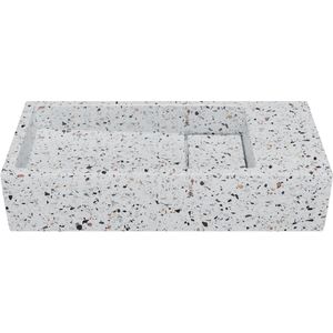 Balmani Mood fonteintje 45 x 20 cm bianco nero terrazzo