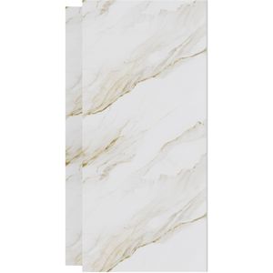 Luca Varess Suite - Douchewandbekleding Set - Marble Gold - 2 x 120 x 260 cm