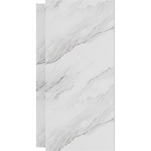 Luca Varess Suite - Douchewandbekleding Set - Marble White - 2 x 120 x 260 cm