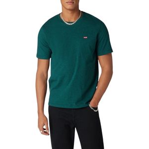 Levi's - T-shirt - Groen - Katoen - Ronde Hals - Korte Mouwen