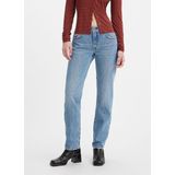 Levi's Dames Middy Straight Jeans, Med Indigo - Worn in, 23W x 29L