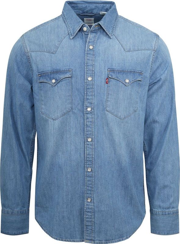 Levi's - Barstow Western Overhemd - Denim - Lange Mouwen - 100% Katoen