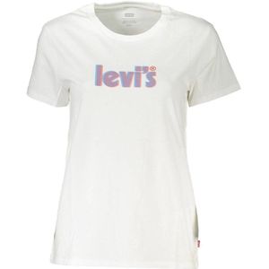 Levi's - T-shirt - Wit - Katoen - Ronde Hals - Korte Mouwen - Logo-print