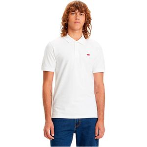 Levi´s - Slim Housemark - Korte Mouw Poloshirt - Wit - Katoen