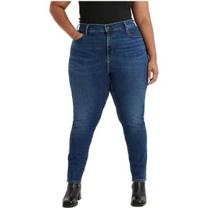 Levi's Plus - Jeans 721 High Rise Skinny - Blauw - Denim materiaal