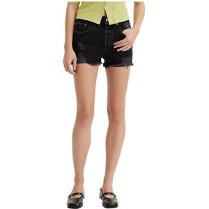 Levi' 501 Original Korte Spijkerbroek - Dames - Z7279 Black Destructed