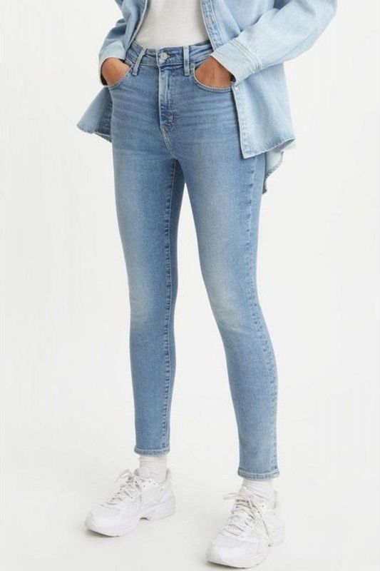 Levi's - 721 High Rise Skinny - Jeans - Blauw - Katoen - Denim