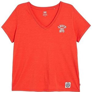 Levi's Graphic Perfect T-shirt met V-hals voor dames, rood (red), XS