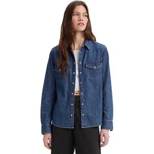 LEVI'S - Chemise Essential Western - Blauw - Denim - Manches Longues
