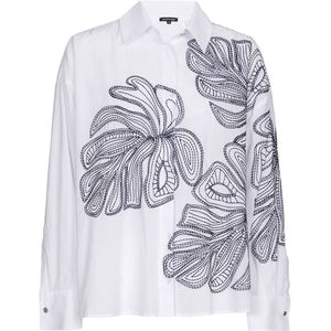 Caroline Biss, Dames, Blouses & Shirts, Wit, Maat: M Katoen,