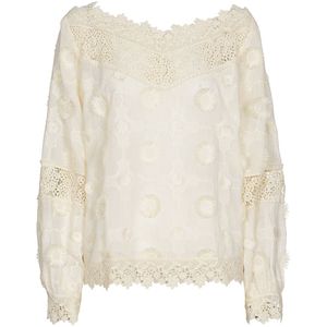 Caroline Biss, Dames, Blouses & Shirts, Beige, Maat: L Katoen,