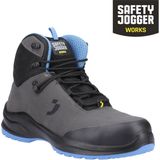 Safety Jogger - Modulo S3S Mid - Werkschoenen - Grijs/Blauw - Veganistisch Materiaal