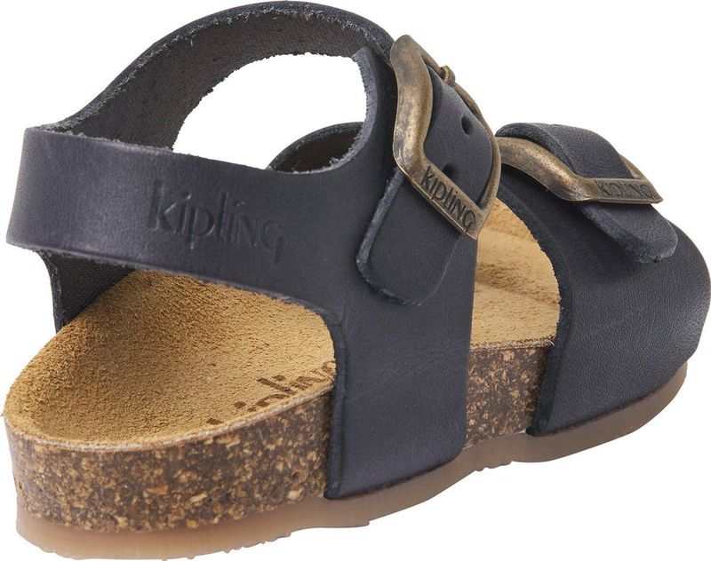 Kipling - EASY 4 - Sandalen - Donker Grijs - Leer - Verstelbaar
