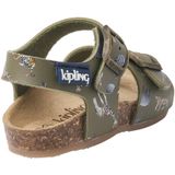 Kipling leren sandalen kaki