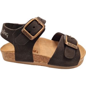 Kipling Sunset 1 nubuck sandalen zwart