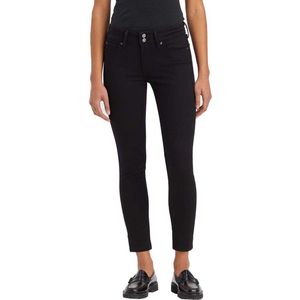 Levi's 711™ Double Button Jeans - Night Is Black - Stof: Stretch - Casual Taillehoogte