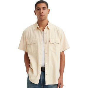 Levi's Jeans Overhemd - Kleur: Newman Ecru - Korte Mouwen - Drukknopen