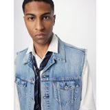 Levi's - Vest - Blauw - Katoen - Mouwloos